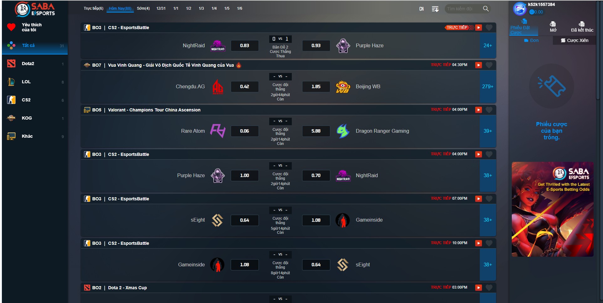 Cá độ thể thao esports ngay tại 789BET