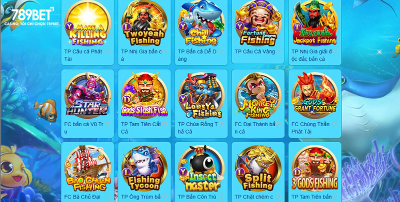 Các trò chơi bắn cá hấp dẫn tại 789BET